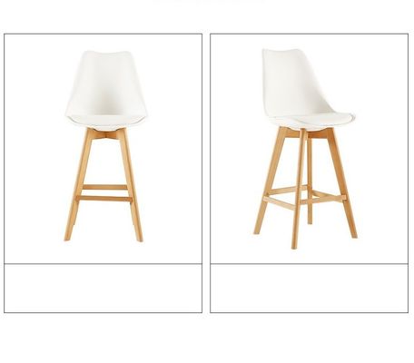 Meubles de bar de café Chaise haute Tabouret de bar en bois massif avec fonction en cuir Style japonais