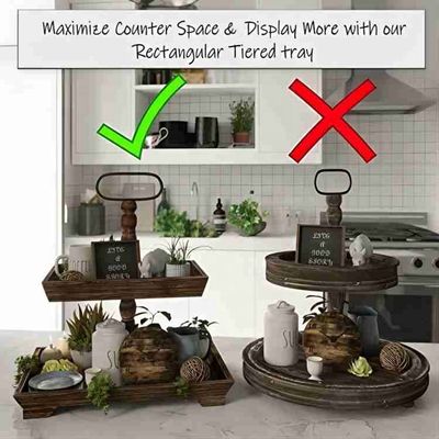Personnalisation Maison de ferme en bois 2 étages plateau Stand pour servir de la nourriture Fruits Cupcakes Square Tier au restaurant Home Cake