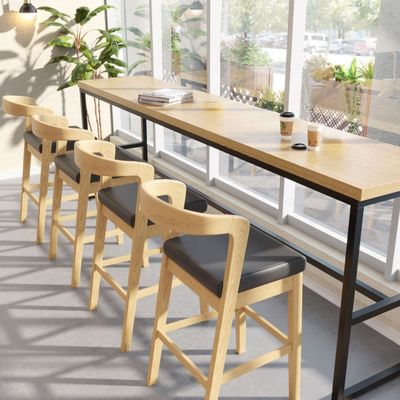 Meubles de bar Emballage du courrier Y Chaise haute pour comptoir de bar en bois massif
