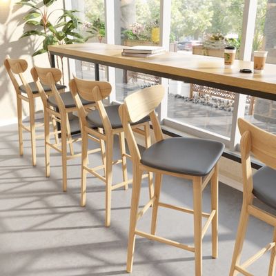 Meubles de bar Emballage du courrier Y Chaise haute pour comptoir de bar en bois massif