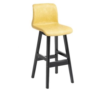 Coffret à billets Villia Chaise haute bar Chaise de comptoir avec tissu Stylé et bois massif