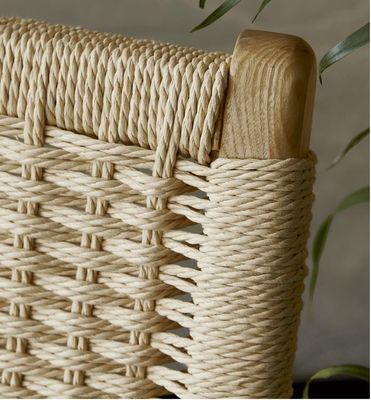 Chaises pliantes en bois de style loisirs pour patio extérieur et salon avec fabrication artisanale en rotin naturel