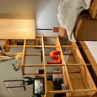 Salle de séjour étagère en bois massif bois de hêtre étagère en bois minimaliste en bois avec étagères pliables