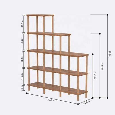 Salle de séjour étagère en bois massif bois de hêtre étagère en bois minimaliste en bois avec étagères pliables