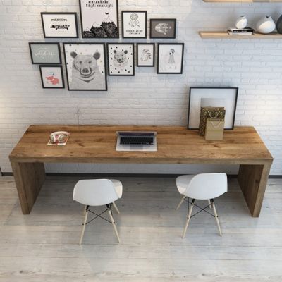 Bureau d'ordinateur et table de conférence en bois massif de conception moderne pour le travail collaboratif