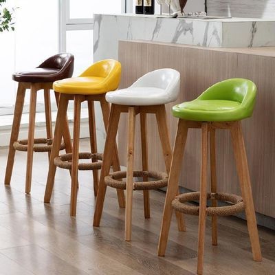 Tissus rembourrage dos haute chaise de bar tabourets pour cuisine et bar personnalisé pratique économie