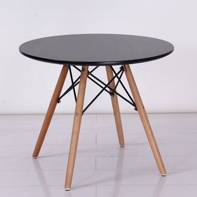 Pas de garantie pliée personnalisée table à manger pratique professionnelle carrée avec une jambe en bois massif Table à café