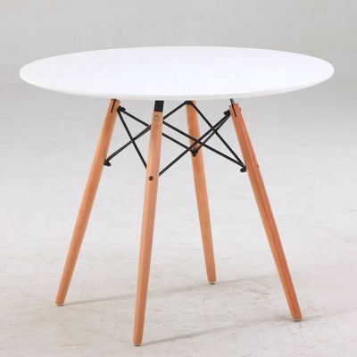 Pas de garantie pliée personnalisée table à manger pratique professionnelle carrée avec une jambe en bois massif Table à café