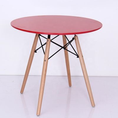 Pas de garantie pliée personnalisée table à manger pratique professionnelle carrée avec une jambe en bois massif Table à café