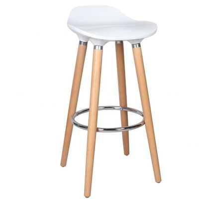 Meubles de bar Pieds en bois massif ABS Chaise de bar en plastique pour meubles à tabourets modernes