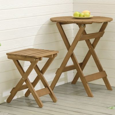 Plateau portable en bois de bambou pour le pique-nique avec des jambes pliantes
