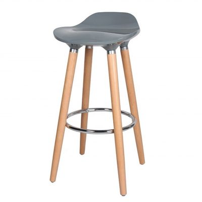 Meubles de bar Pieds en bois massif ABS Chaise de bar en plastique pour meubles à tabourets modernes