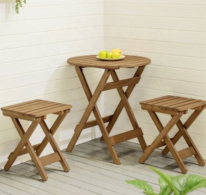 Plateau portable en bois de bambou pour le pique-nique avec des jambes pliantes