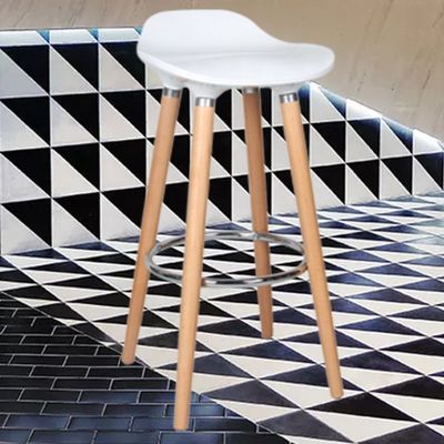 Meubles de bar Pieds en bois massif ABS Chaise de bar en plastique pour meubles à tabourets modernes