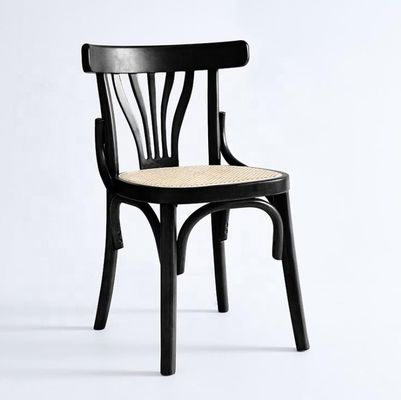 En bois massif empilable Nordique Design siège en rotin