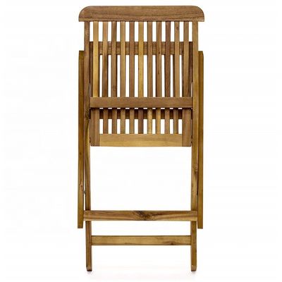 Bistro en bois d'acacia pliable en 3 pièces, parfait pour les repas et les divertissements en plein air