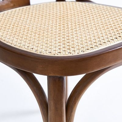 En bois massif empilable Nordique Design siège en rotin