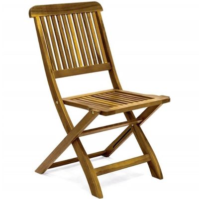 Bistro en bois d'acacia pliable en 3 pièces, parfait pour les repas et les divertissements en plein air