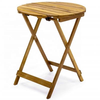Bistro en bois d'acacia pliable en 3 pièces, parfait pour les repas et les divertissements en plein air