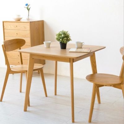 Dernière personnalisation Exquise fabrication Table à manger en bois massif 120*60*75cm en forme rectangulaire
