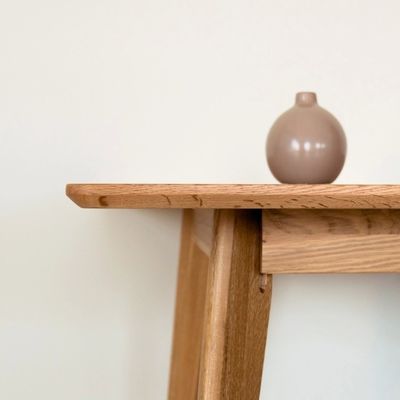 Dernière personnalisation Exquise fabrication Table à manger en bois massif 120*60*75cm en forme rectangulaire