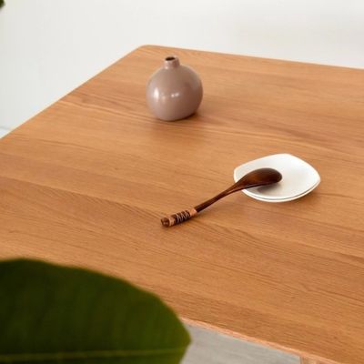 Dernière personnalisation Exquise fabrication Table à manger en bois massif 120*60*75cm en forme rectangulaire
