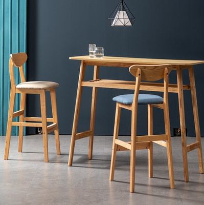 Style de design contemporain Chaise de bar en bois Tabourets pour table haute dans le salon