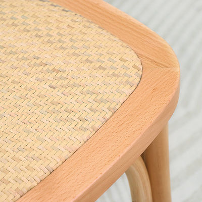 Chaise de salle à manger en rotin à dos professionnel empilable X en bois d'accent français Chaise de mariage en bois en couleurs personnalisées