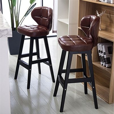 Emballage de courrier Y moderne ancien tapissé Chaise de bar en bois Tabourets en cuir Chaise haute pour table de bar à un prix abordable