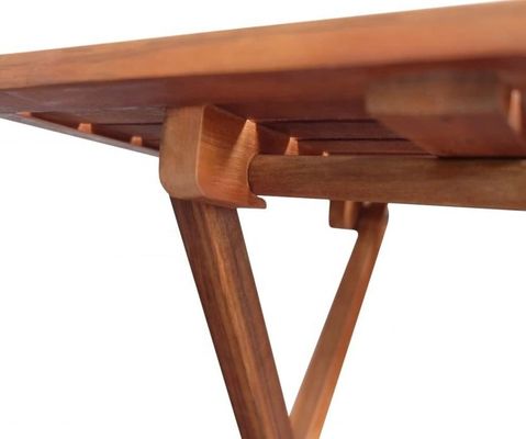 Petite table de jardin pliable patio extérieur Table de pique-nique en bois de teck