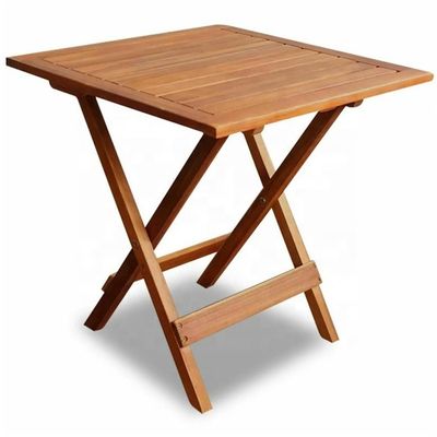 Petite table de jardin pliable patio extérieur Table de pique-nique en bois de teck