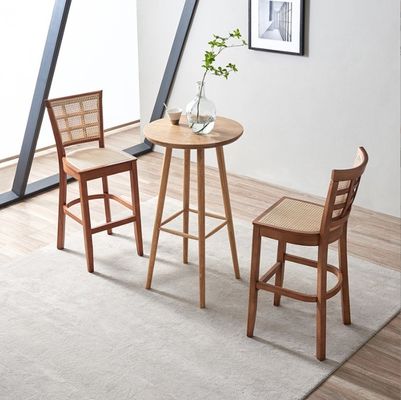 Chaise de bar de cuisine sur mesure Pieds en bois massif Tabouret de comptoir 43cm*43cm*109cm Poids limité 100kg