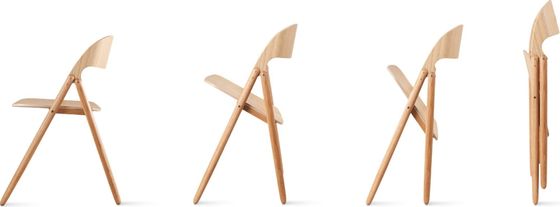Chaise de banquet extérieure en bois massif chaise pliante moderne pour le salon/salle à manger dans le restaurant/salle de mariage