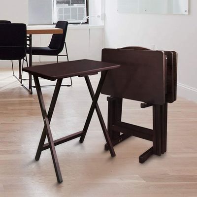 Table à manger pliante en bois massif pour l'étude et la portabilité en extérieur