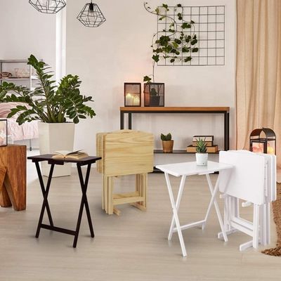 Table à manger pliante en bois massif pour l'étude et la portabilité en extérieur