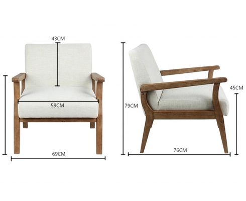 Chaise de loisirs en bois massif pour la dernière personnalisée exquise fabrication fauteuil de bras de salon