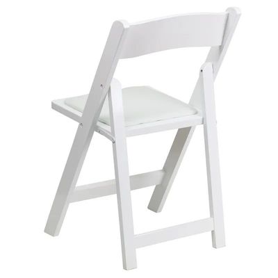 Utilisation pour les événements hôteliers Chaises pliantes en bois pour le mariage Couleurs populaires Blanc Hôtel Banquet Dining