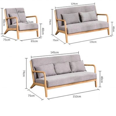 Meubles de salle de séjour Derniers meubles sur mesure Sofa sectionnel avec une jambe en bois Un ensemble de canapé de salon