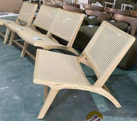 Chaise de salon de loisirs en rotin de couleur brune Meubles de chambre en rotin Salon design moderne pour la détente en plein air