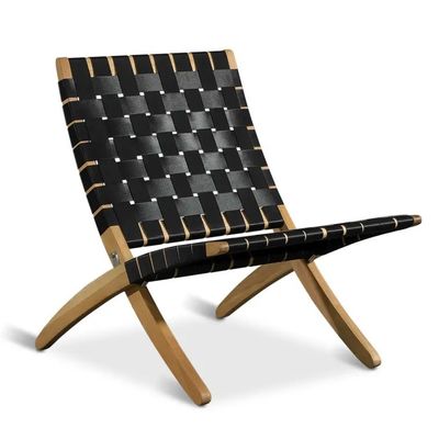 Chaise de salle à manger en bois extérieur avec conception pliable et construction en bois massif