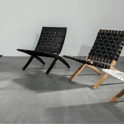 Chaise de salle à manger en bois extérieur avec conception pliable et construction en bois massif