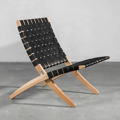 Chaise de salle à manger en bois extérieur avec conception pliable et construction en bois massif