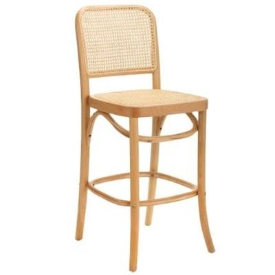 Meubles commerciaux Tabouret de comptoir en bois avec cadre naturel et sans conception pliée