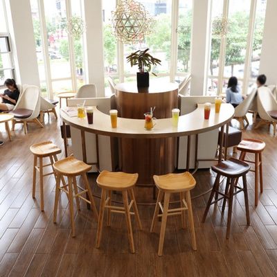 Chaise de bar moderne salle à manger restaurant cuisine hôtel nordique comptoir tabouret en bois massif couleur personnalisable pour spécifique