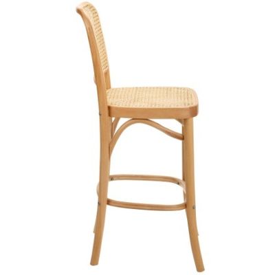 Meubles commerciaux Tabouret de comptoir en bois avec cadre naturel et sans conception pliée