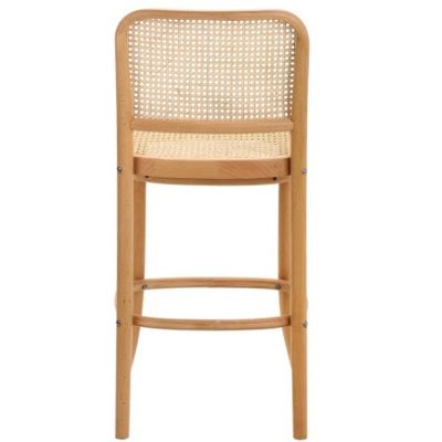 Meubles commerciaux Tabouret de comptoir en bois avec cadre naturel et sans conception pliée