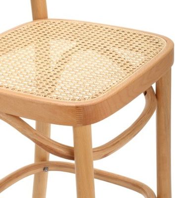 Meubles commerciaux Tabouret de comptoir en bois avec cadre naturel et sans conception pliée