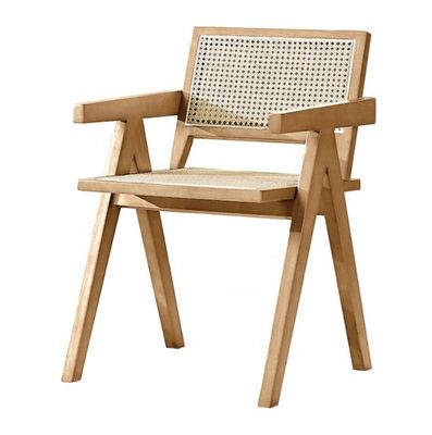 Service OEM accepté Chaise en rotin en bois massif de conception moderne