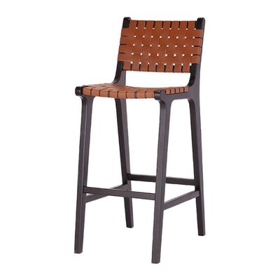 Chaise à bar en bois massif de style moderne pour le bistrot de mode nordique