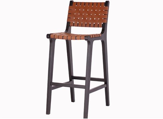 Chaise à bar en bois massif de style moderne pour le bistrot de mode nordique